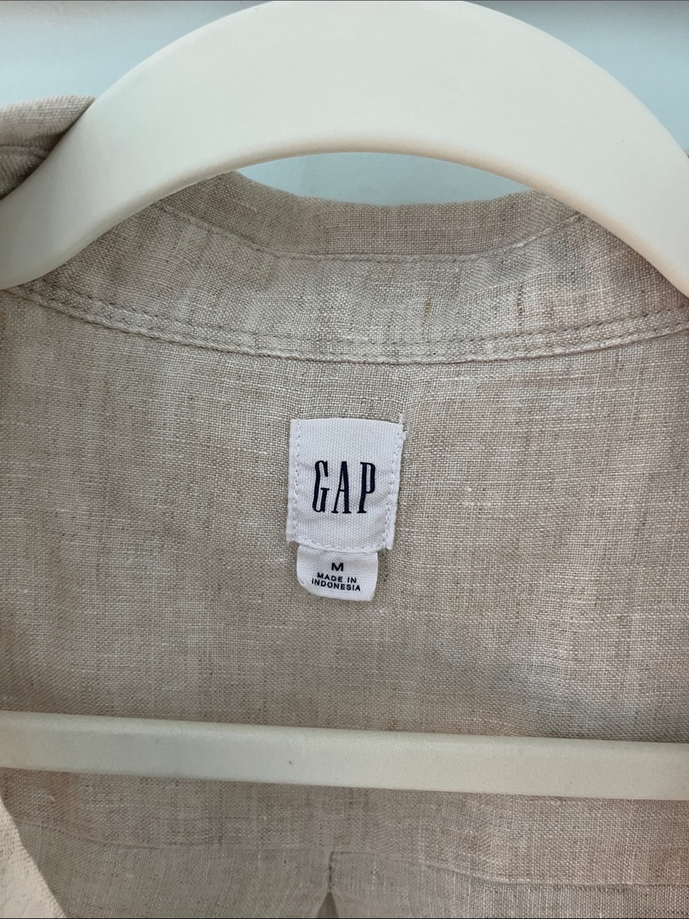 GAP Linen Collared Tunic in Beige - Picture 2 of 3